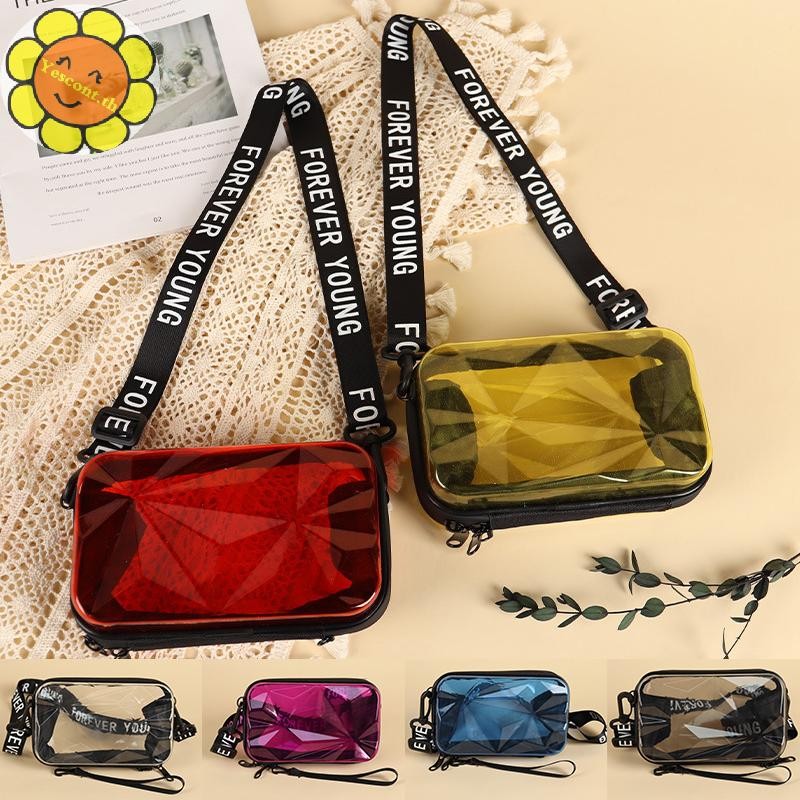 Yescont แฟชั่นโปร่งใสCrossbodyกระเป๋าผู้หญิงกระเป๋าแนวโน้มTotesกระเป๋าถือไหล่กระเป๋ากระเป๋าเดินทางกระเป๋าคลัทช์TH
