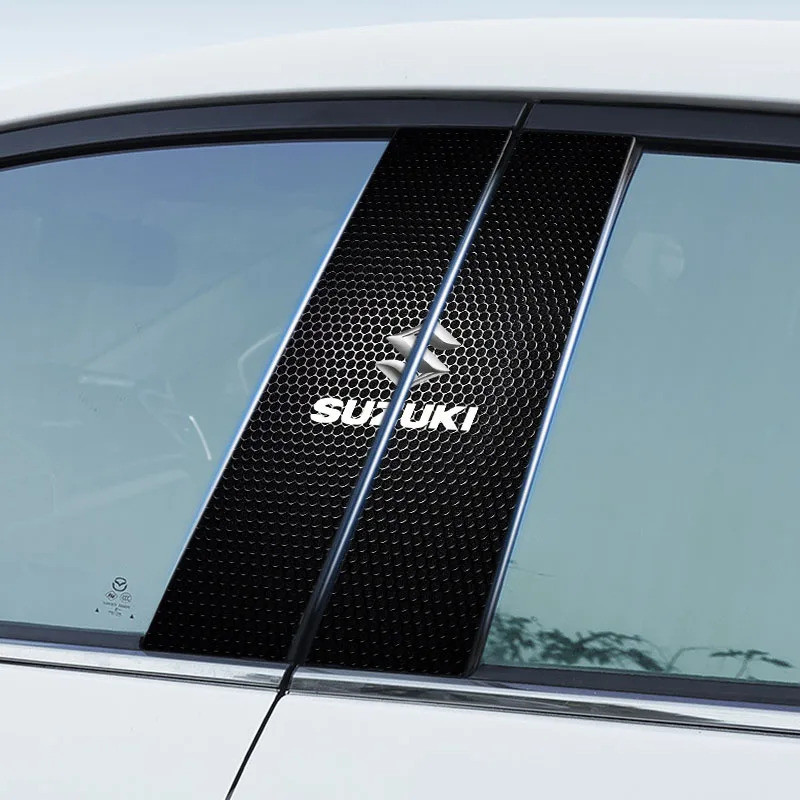 2 ชิ้นรถเสากลางสติกเกอร์โลโก้อัตโนมัติอุปกรณ์ตกแต่งสําหรับ Suzuki Swift Samurai Vitara SX4 Jimny Alto Kaiser Ingnis - รูปที่ 3