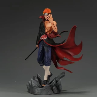 23cm NARUTO Pain Akatsuki คอสเพลย์ Shinrattensei Action Figure รุ่น Q ตุ๊กตาของขวัญเด็กตกแต่งรถเครื่องประดับของเล่นคอลเลกชันตกแต่งบ้านประติมากรรมตกแต่งMLML