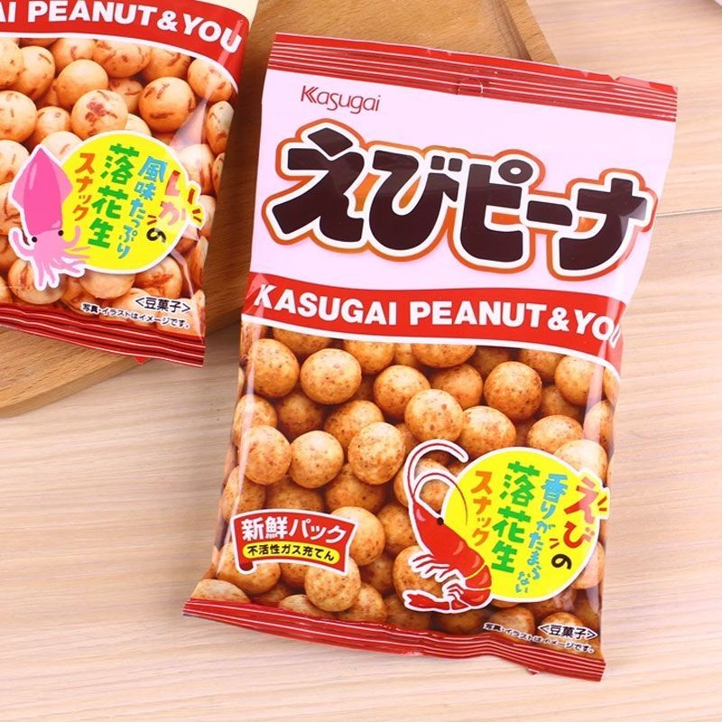Japanese Imported Kasugai Rice Crackers Puff Wasabi Flavor Pea Crispy Squid Flavor Crispy Peanut Fil
