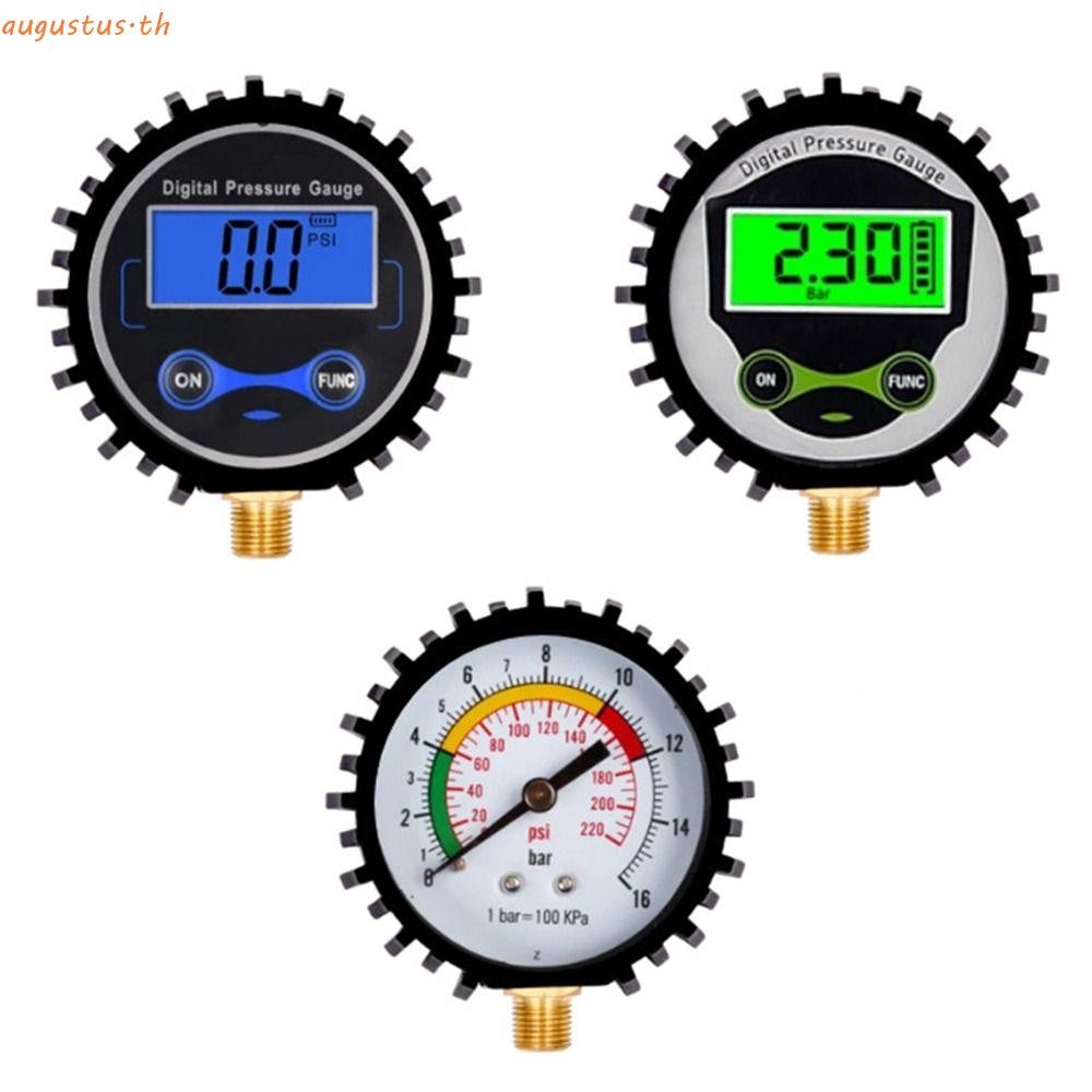 ออกัสตัส เครื่องวัดความดันลมยางดิจิตอล,0-250ปอนด์ต่อตารางนิ้ว แบบพกพาจอแอลซีดี มาโนมิเตอร์ เครื่องวัดความดัน,ตรวจสอบเครื่องมือความแม่นยําอิเล็กทรอนิกส์ไฟ นํา สั้นวาล์ววัดความดันร