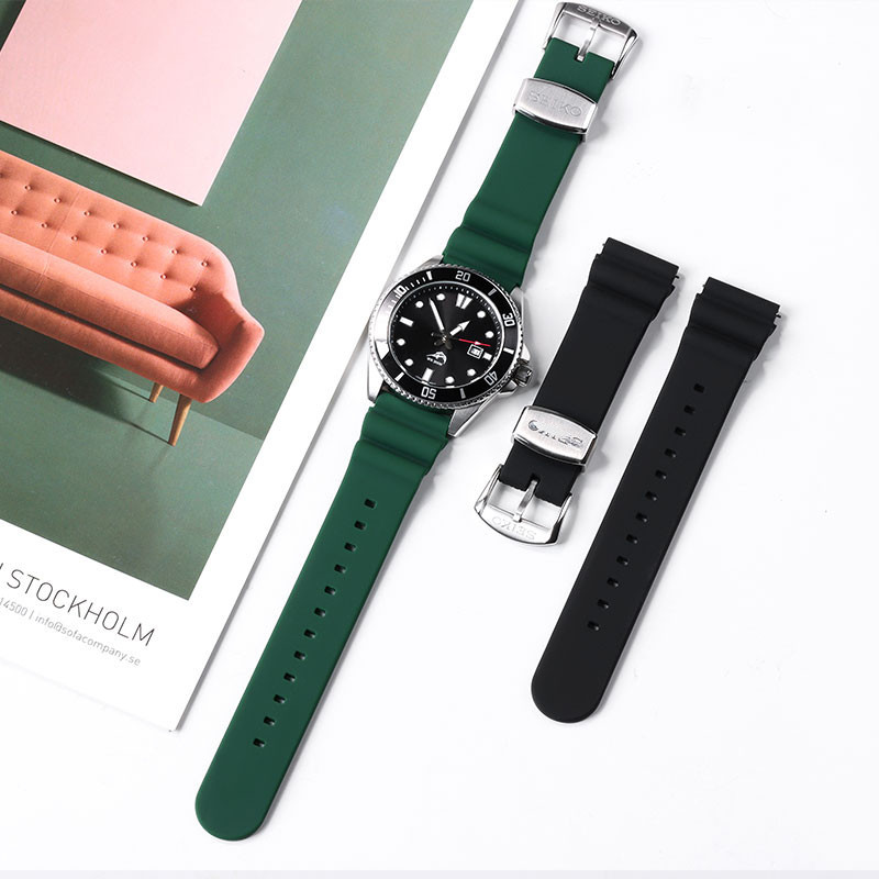 สายนาฬิกาซิลิโคนสําหรับ Seiko Diver ดําน้ํา Skx007 Skx009 ทูน่า 20 มม.22 มม.ยางนุ่มนาฬิกา Quick Release สายกีฬา Universal สร้อยข้อมือผู้ชายผู้หญิงสายรัดข้อมือ