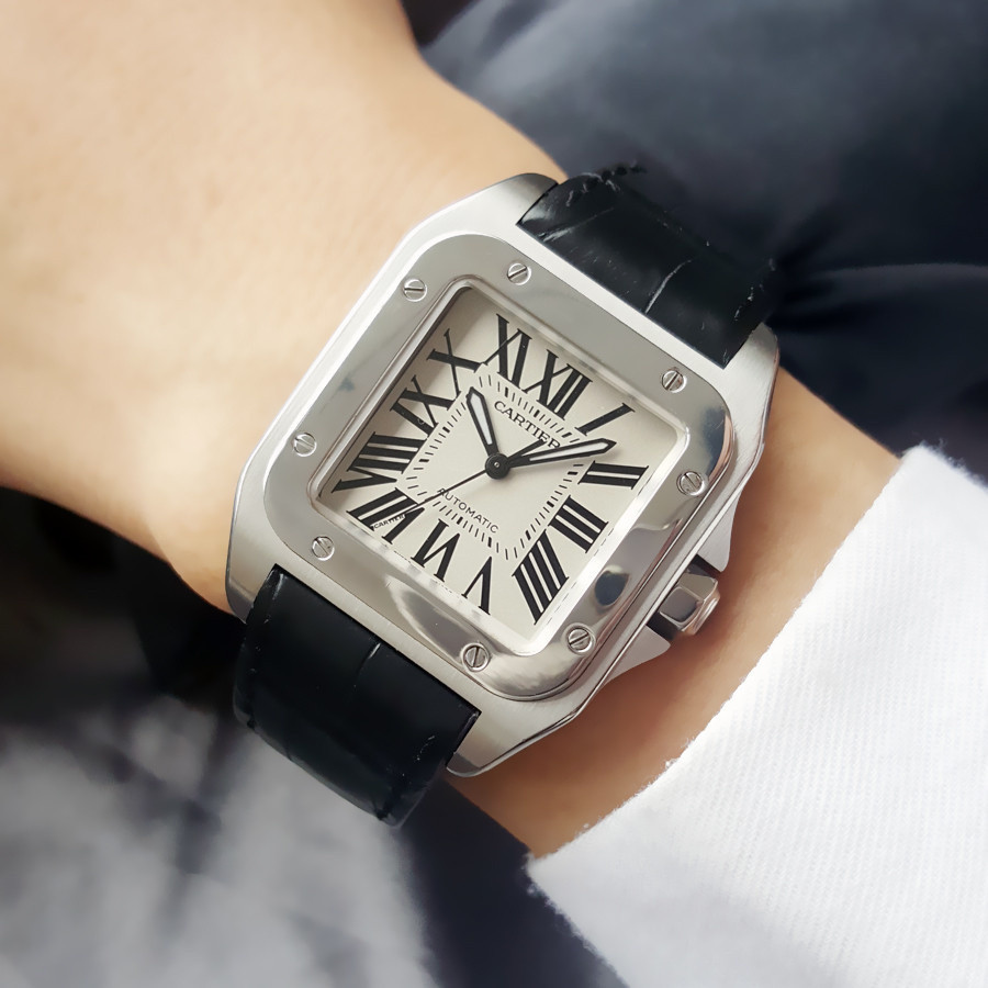 Cartier Santos Series นาฬิกาข้อมืออัตโนมัติ สําหรับผู้ชาย