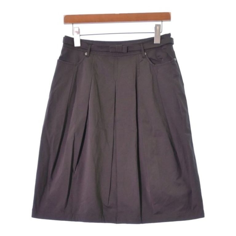 Max Mara Skirt Gray Knee Length Women Charcoal Direct from Japan Secondhand