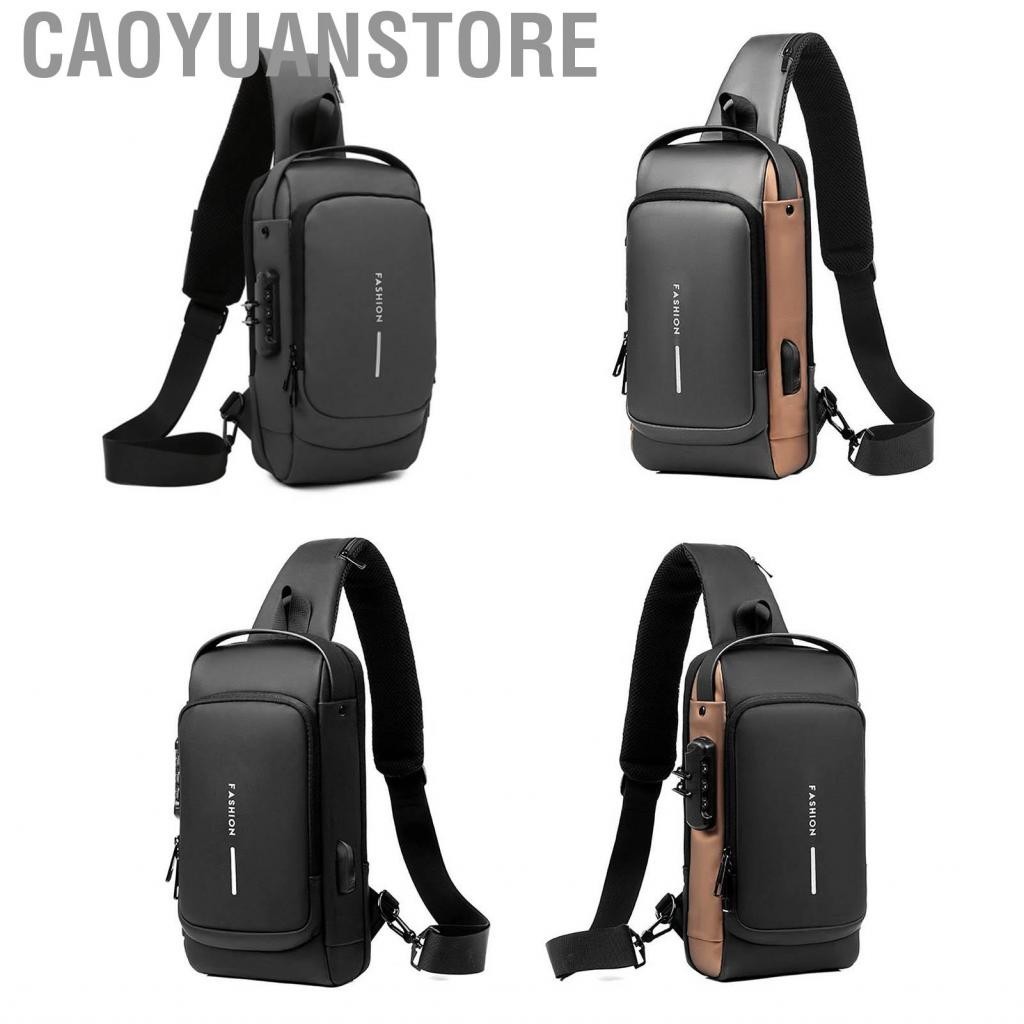 Caoyuanstore Cycling Chest Bag  Password Sling Backpack Anti Theft Large Capacity Multifunctional Lightweight for Travel