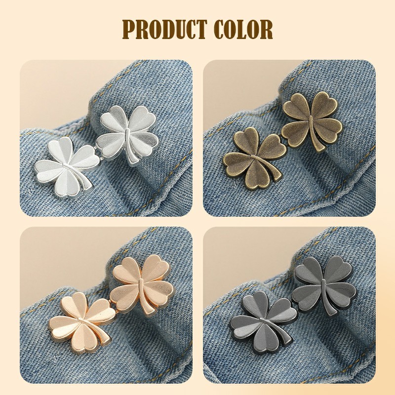 COD-ในไทย คลิปกระดุมโลหะ โคลเวอร์สี่ใบ ถอดออกได้ ใช้ซ้ําได้ DIY อุปกรณ์เสริม สำหรับผู้หญิง 2024ใหม่-Kri ราคา ถูกที่สุด ดีลบีเคเค แกลเลอรีภาพที่ 6