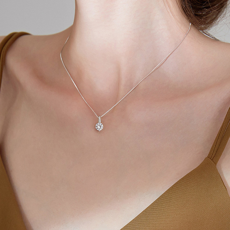 💎ส่งไวจากไทย💎 สร้อยคอ หยดน้ำ สไตล์ญี่ปุ่นและเกาหลี จี้เพชรประกาย โซ่ สวย หรู N180