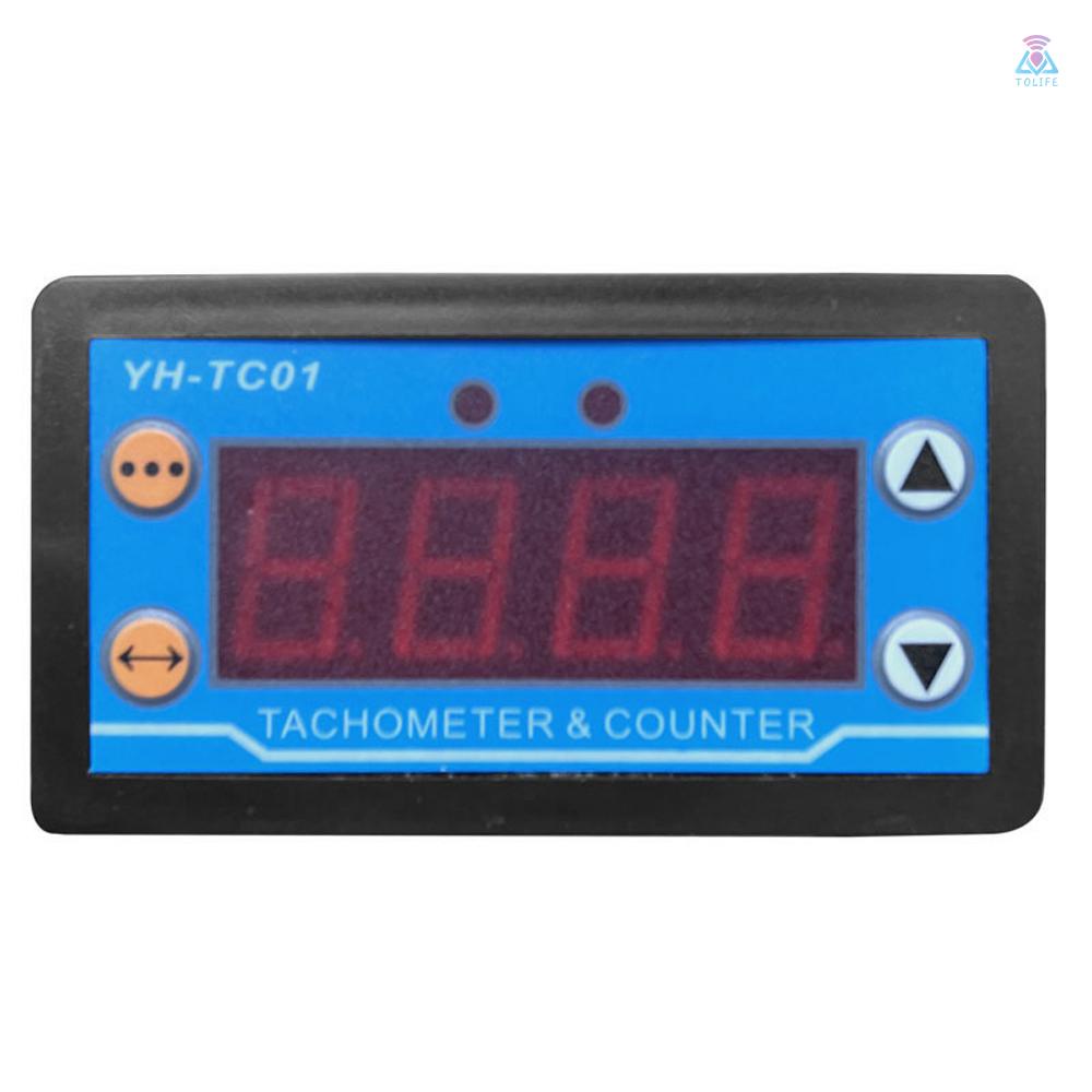 [T&L] Yh-tc01 เครื่องวัดความเร็วรอบมอเตอร์ดิจิทัล LED ความแม่นยําสูง พร้อมเซนเซอร์วัดความเร็วมอเตอร์