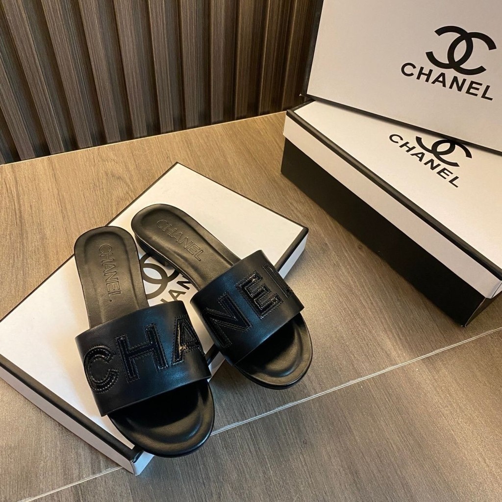 Chanel รองเท้าแตะ ส้นแบน สไตล์ใหม่ แฟชั่นสําหรับผู้หญิง