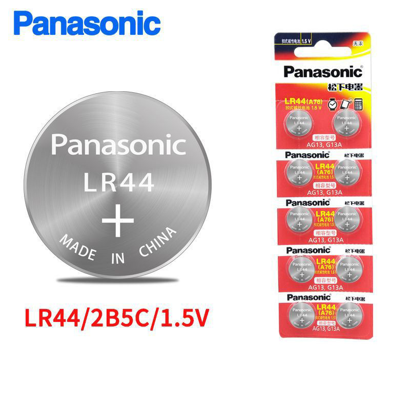 ถ่านกระดุม Panasonic LR41 , LR44, LR1130 LR54 Alkaline 1.5V แท้100% จำหน่ายยกแผง มี10ก้อน(ถ่านกระดุม