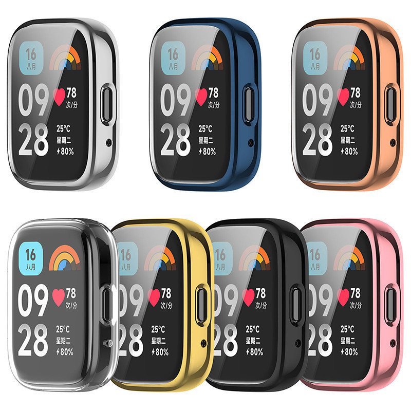 เคส TPU สําหรับ Redmi Watch 3 ACTIVE / Redmi Watch 3 Lite ป้องกันหน้าจอพร้อมฟิล์มฝาครอบกันชน Khusus 