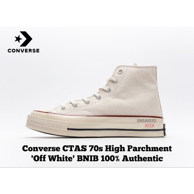 [UNISEX] Converse 70s High Off White Parchment รองเท้าผ้าใบลําลอง 162053C100% ของแท้ / Converse Chuck Taylor All Star