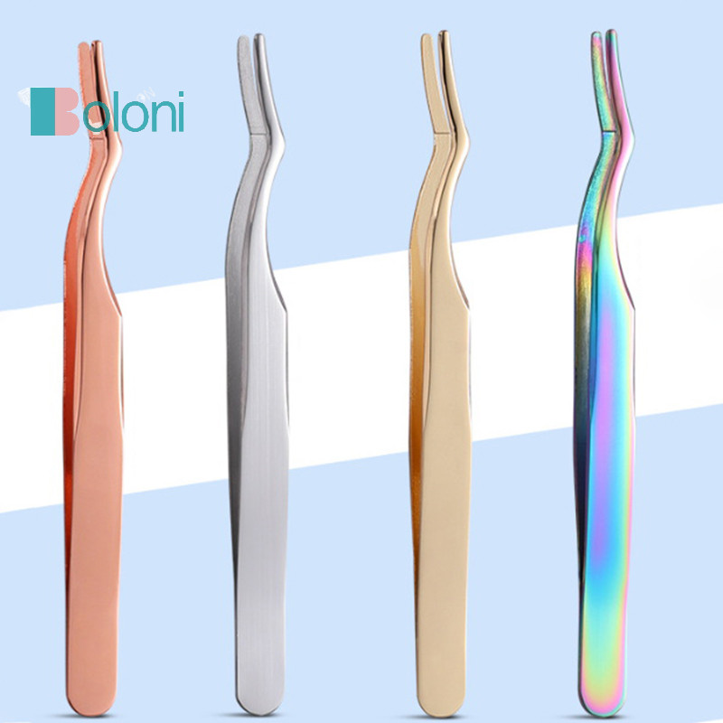 [Boloni] ใหม่ แหนบหนีบขนตาปลอม สเตนเลส สําหรับแต่งหน้า