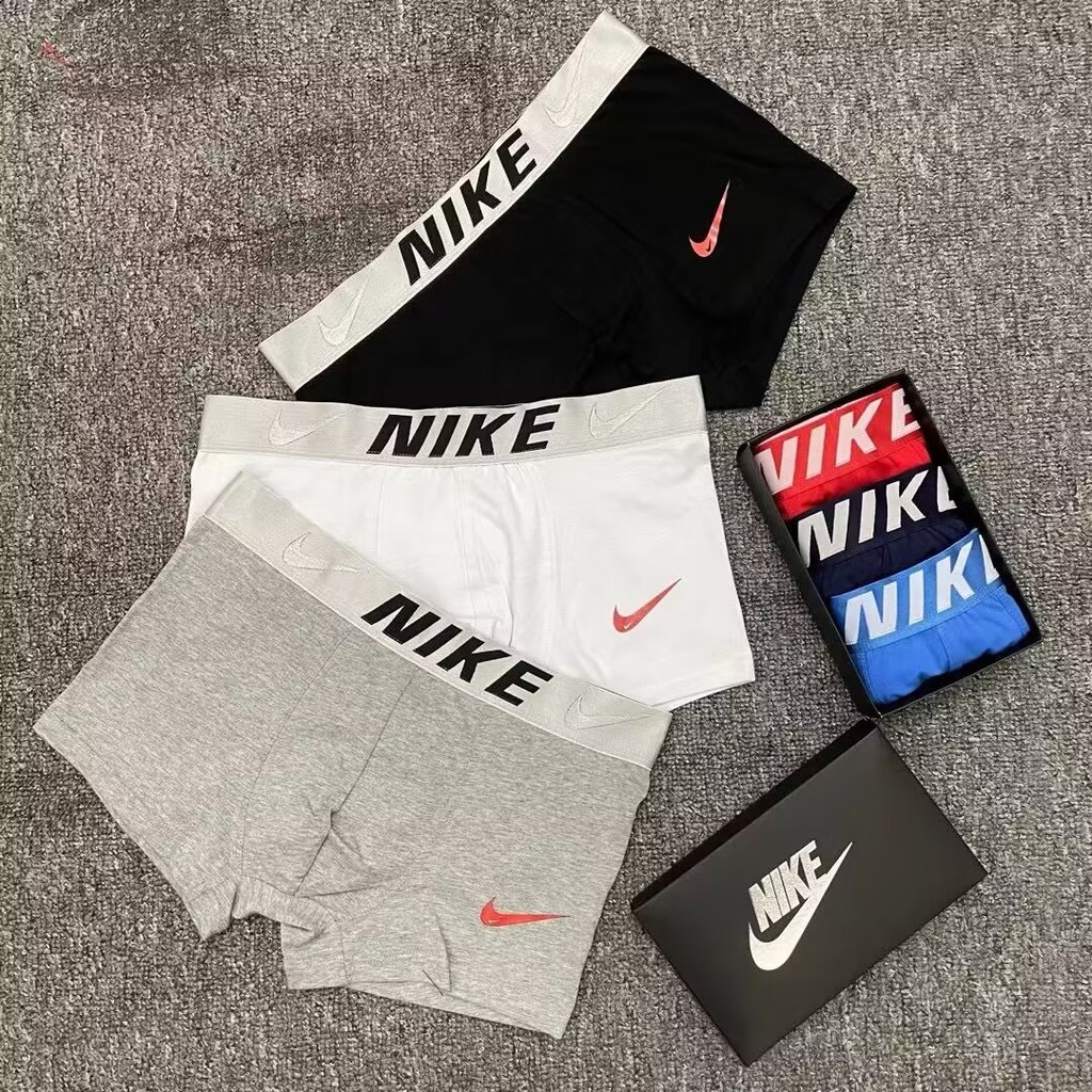 กางเกงบ็อกเซอร์ ผ้าฝ้ายแท้ สําหรับผู้ชาย จํานวน 3 ชิ้น ต่อกล่อง