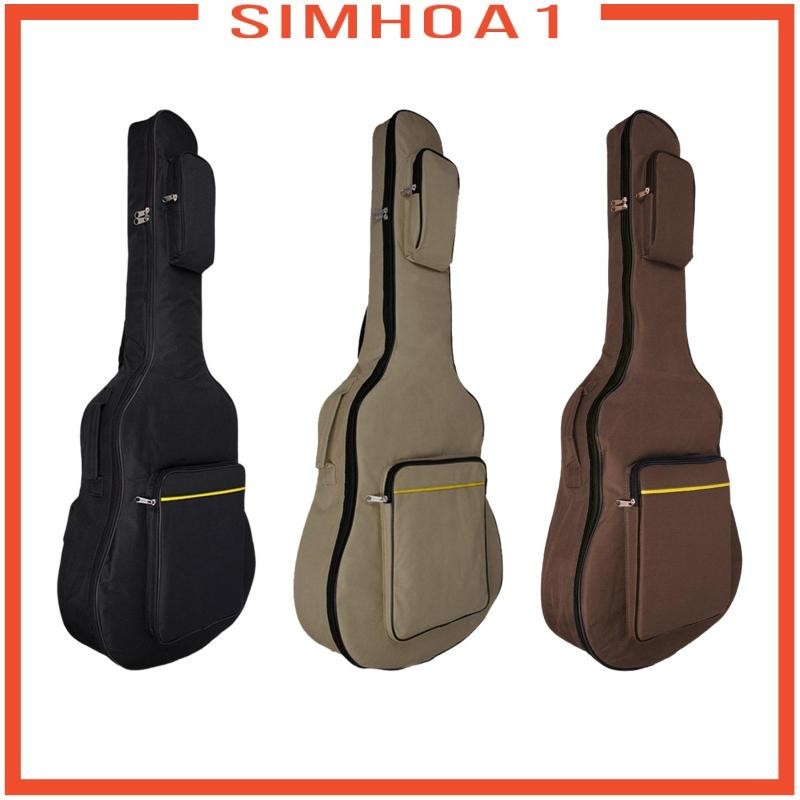 [Simhoa1] กระเป๋าเป้สะพายหลัง กระเป๋าเดินทาง พร้อมที่จับ มีซิปด้านหน้า 41 นิ้ว สําหรับกีตาร์อะคูสติก
