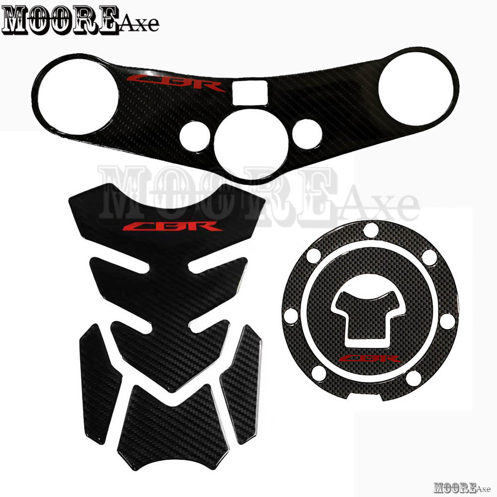 Mooreaxe สติกเกอร์ติดฝาถังน้ํามันเชื้อเพลิง 3D สําหรับ Honda CBR600RR 2007 2008 2009 2010 2011 2012 2013 2014 2015 2016
