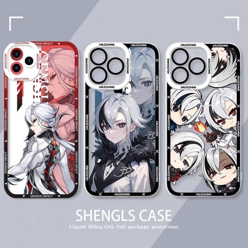 Genshin Impact Arlecchino Knave สําหรับ OPPO A78 A58 A79 A98 5G A60 A1K F9 F11 Reno 11 12 10 Pro Plu