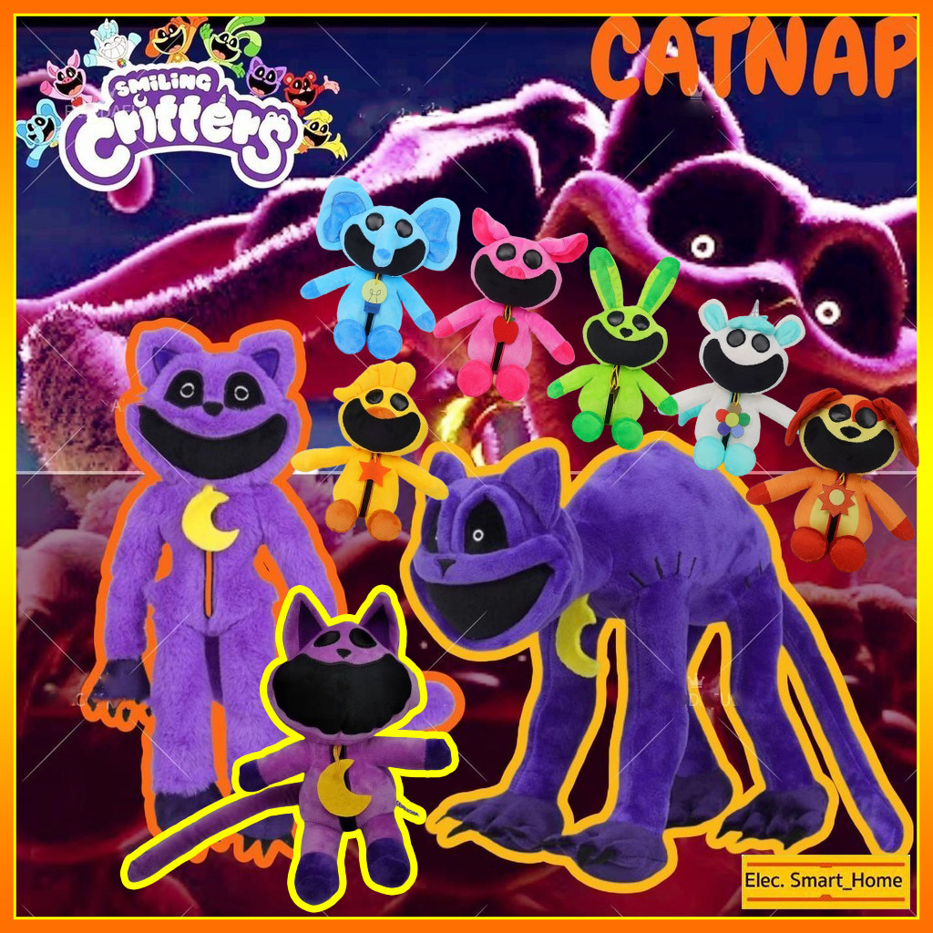 Poppy Playtime3 catnap ตุ๊กตา ตุ๊กตาสัตว์รูปยิ้ม Smiling Critters CatNap ตุ๊กตา catnap ตุ๊กตายิ้ม Critters แมวยิ้ม