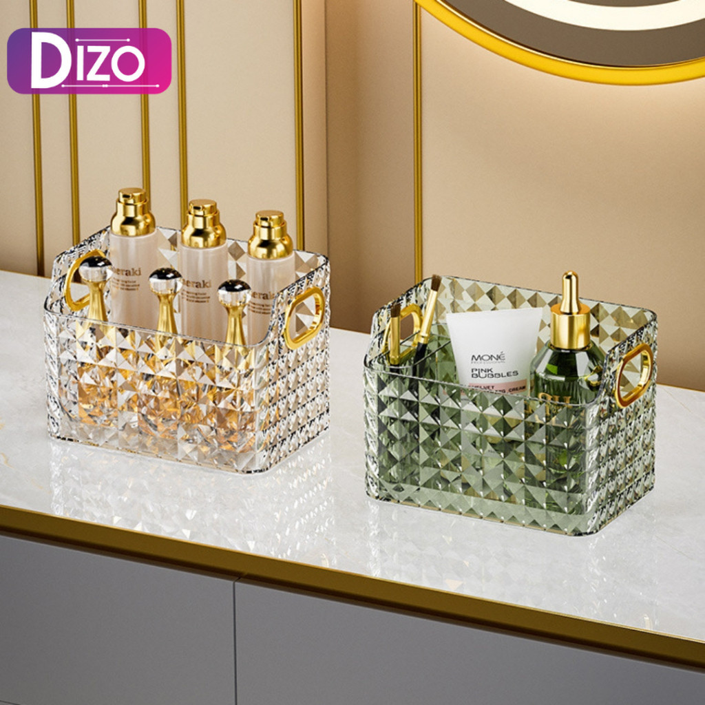 Dizo กล่องเก็บของ ใส่เครื่องสำอางค์ จัดวางในห้องน้ำ แยกและจัดเก็บของใช้ในครัว ผักและผลไม้คัด