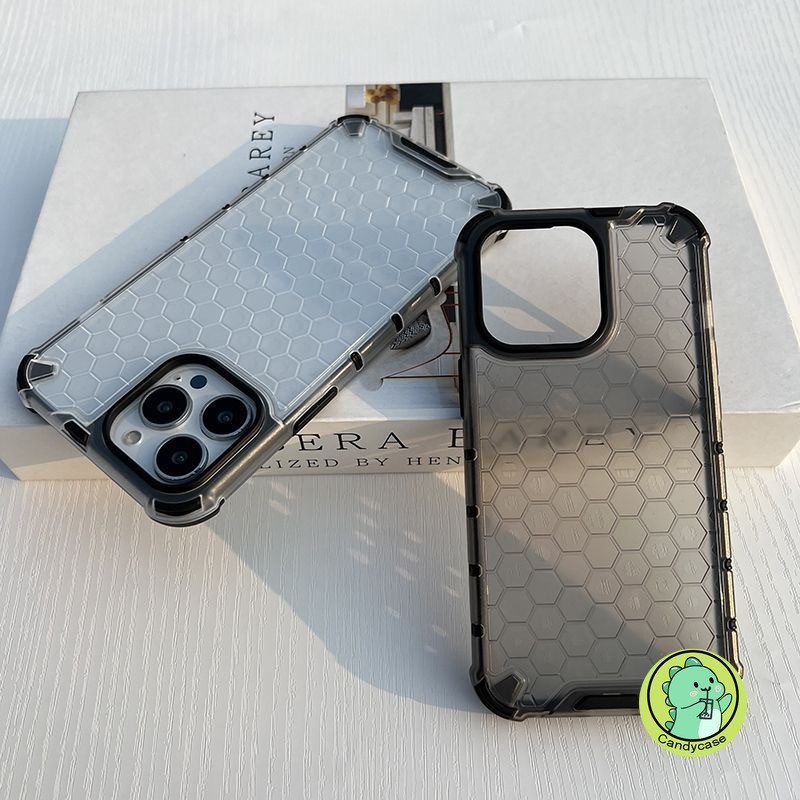 อินเทรนด์รังผึ้งเหมาะสําหรับ OnePlus 11R 10R 10T 9 RT 9R Pro 7T หนาถุงลมนิรภัย Anti-fall Creative โปร่งแสงป้องกันกรณี