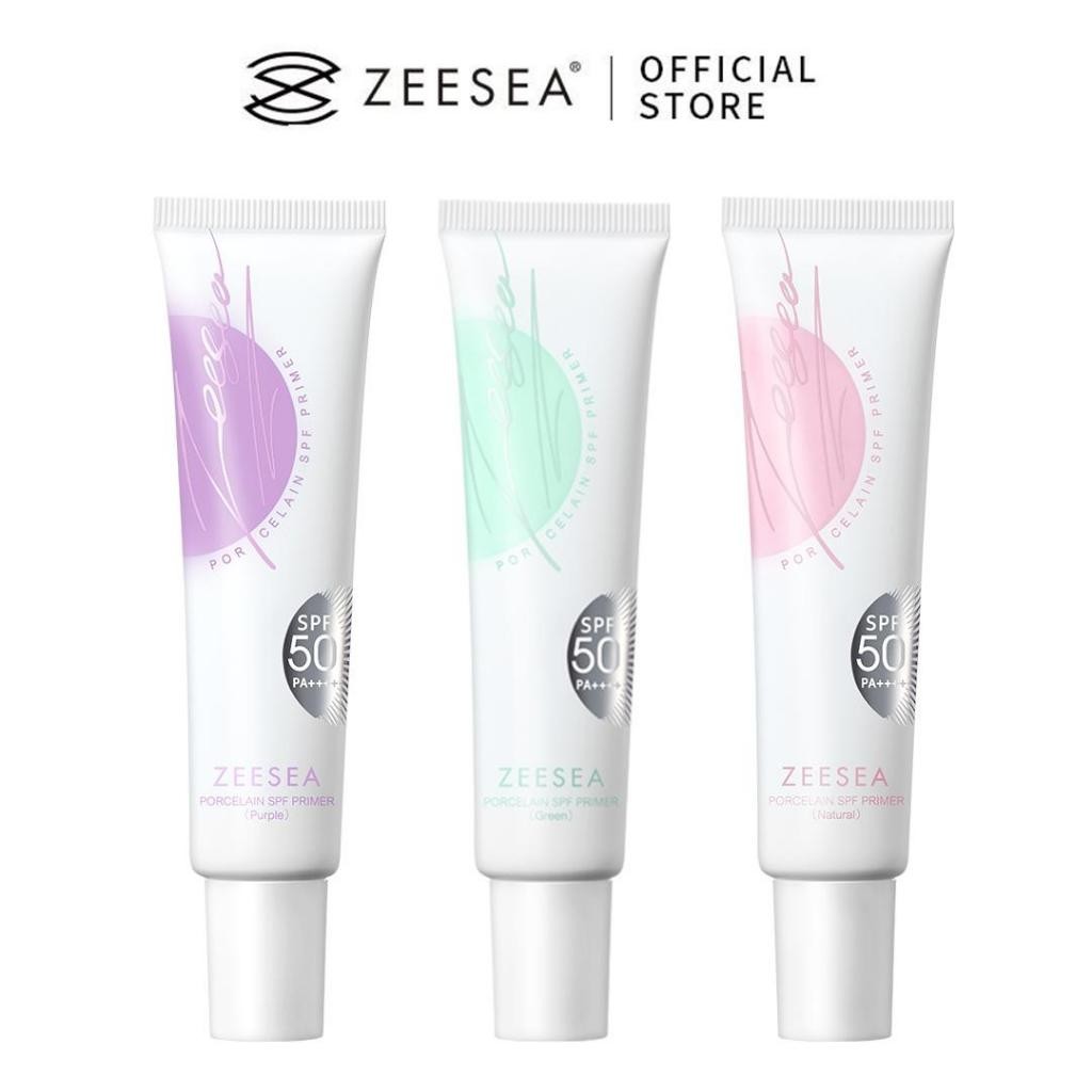 Zeesea Primer Sunscreen Spf 50 Pa + + + Oil-Free Lightweight Brightening Face Long-Lasting Color Corrector 25g