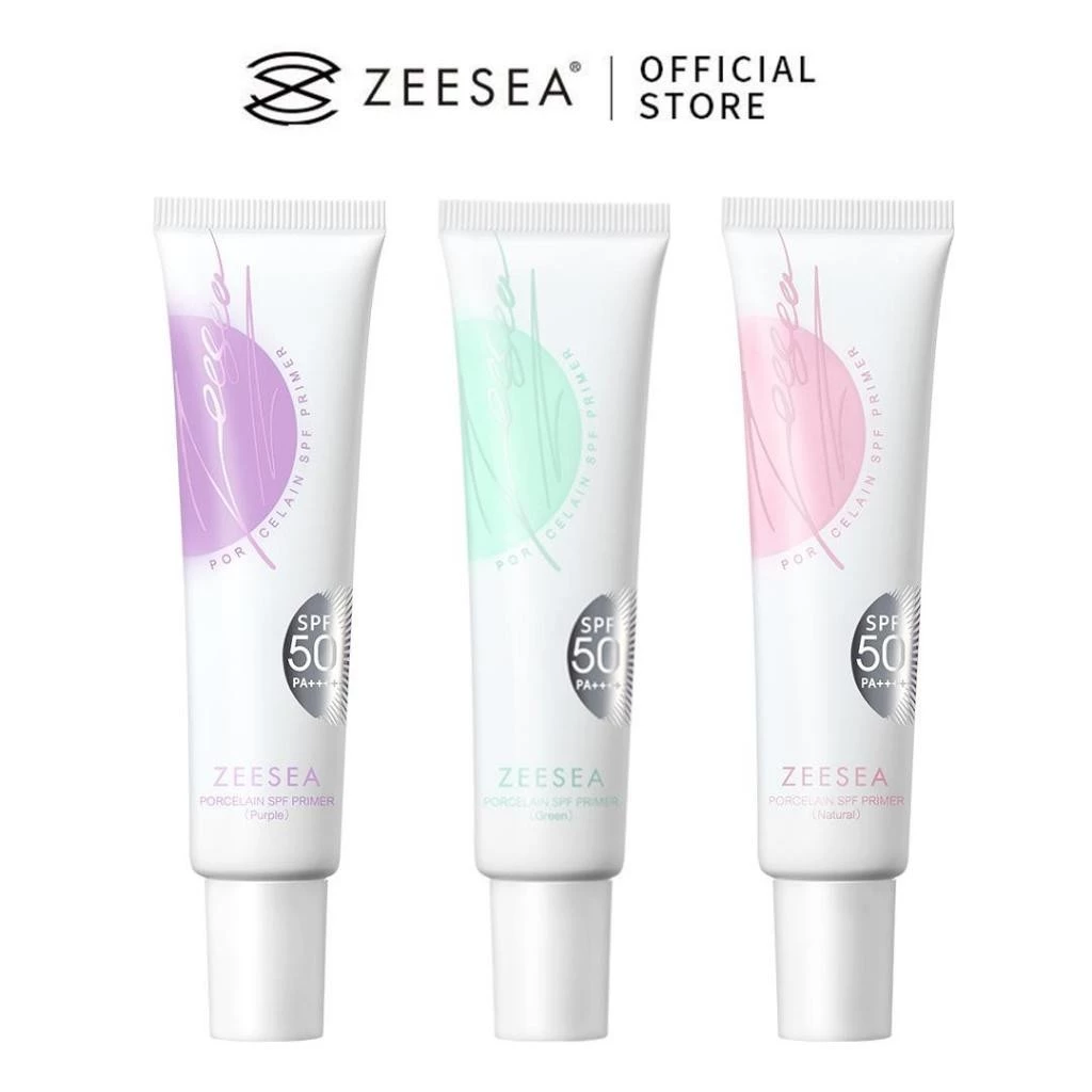 Zeesea Primer Sunscreen Spf 50 Pa + + + Oil-Free Lightweight Brightening Face Long-Lasting Color Corrector 25g