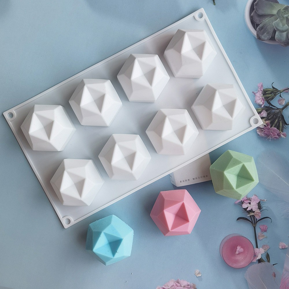 แม่พิมพ์สบู่ พิมพ์ขนม พิมพ์เทียน Hand Made พิมพ์ซิลิโคนอย่างดี  (พิมพ์เพชร6เหลี่ยม) ราคา ถูกที่สุด ดีลบีเคเค แกลเลอรีภาพที่ 4