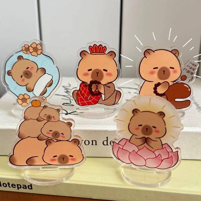 5 รูปแบบการ ์ ตูน Capybara รูปคอสเพลย ์ อะคริลิคยืนรุ ่ นแผ ่ นแฟนของขวัญคอลเลกชัน Props ของขวัญ