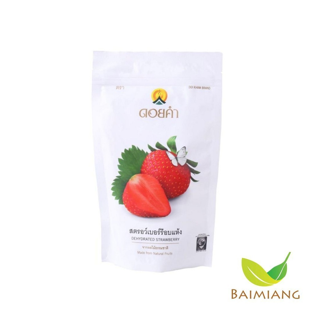 ดอยคำ สตรอเบอรี่อบแห้ง ขนาด 140 กรัม (02662) Exp. 6/11/2025