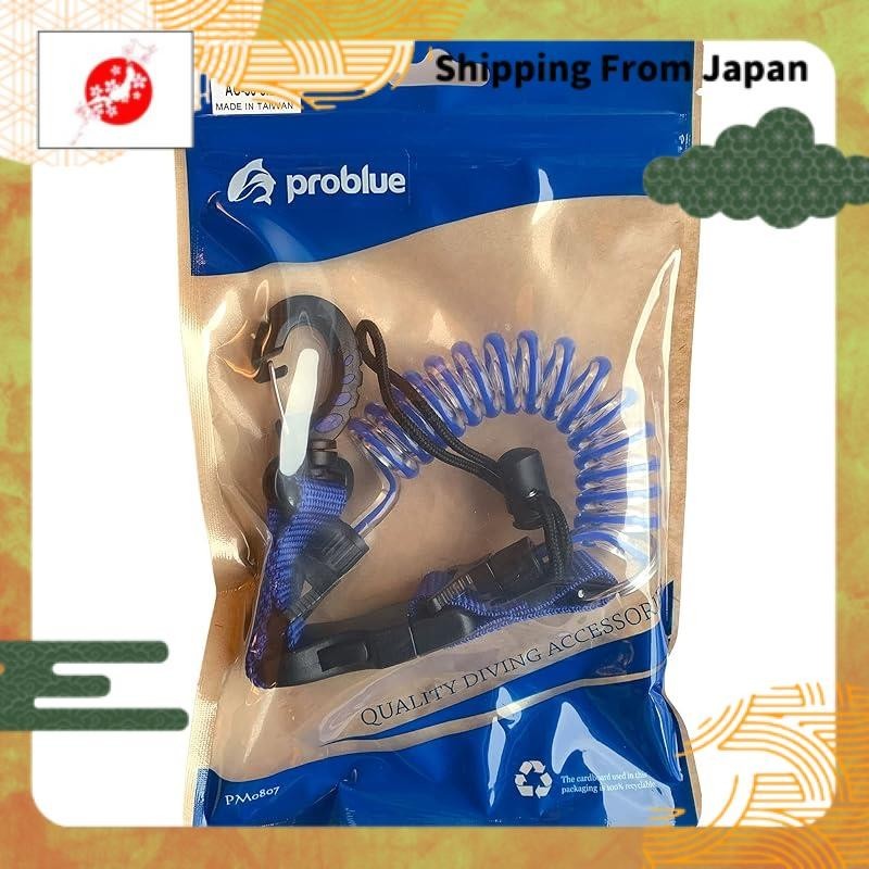 (From Japan)[PROBLUE] ProBlue Snappy Coil Underwater Light Digital Camera Holder AC-30-8 (Blue)