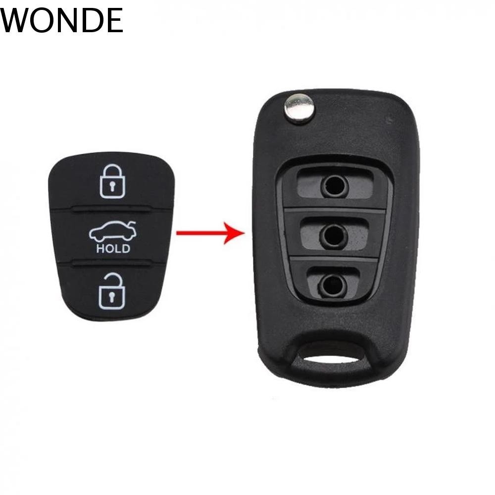 Wonde รีโมทกุญแจรถ Kia Sportage Hyundai I10 I20 I30 IX35 กุญแจรถ Fob กรณีชิ ้ นส ่ วนรถยนต ์ รถ Flip Key สําหรับ Hyundai ยางปุ ่ ม Pad