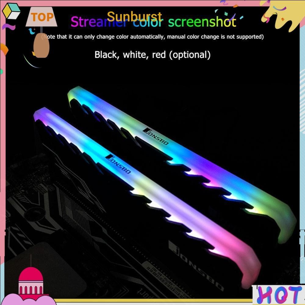 Rgb RAM ฮีทซิงค ์ DDR DDR3 DDR4 Memory Heat Spreader Cooler สําหรับเดสก ์ ท ็ อปพีซี [Sunburst11.th 