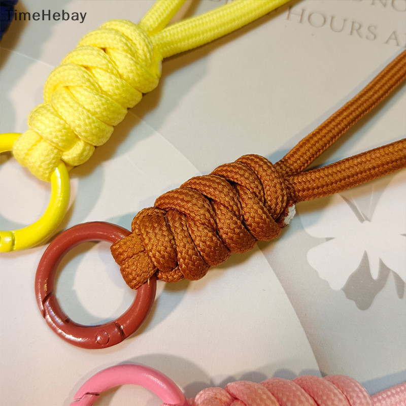 Timehebay Paracord Braided ทอพวงกุญแจ Lanyard Buckle Emergency Survival Bagpack Key แหวนสายรัดข ้ อมือรถ Trinket Key ผู ้ ถือ EN