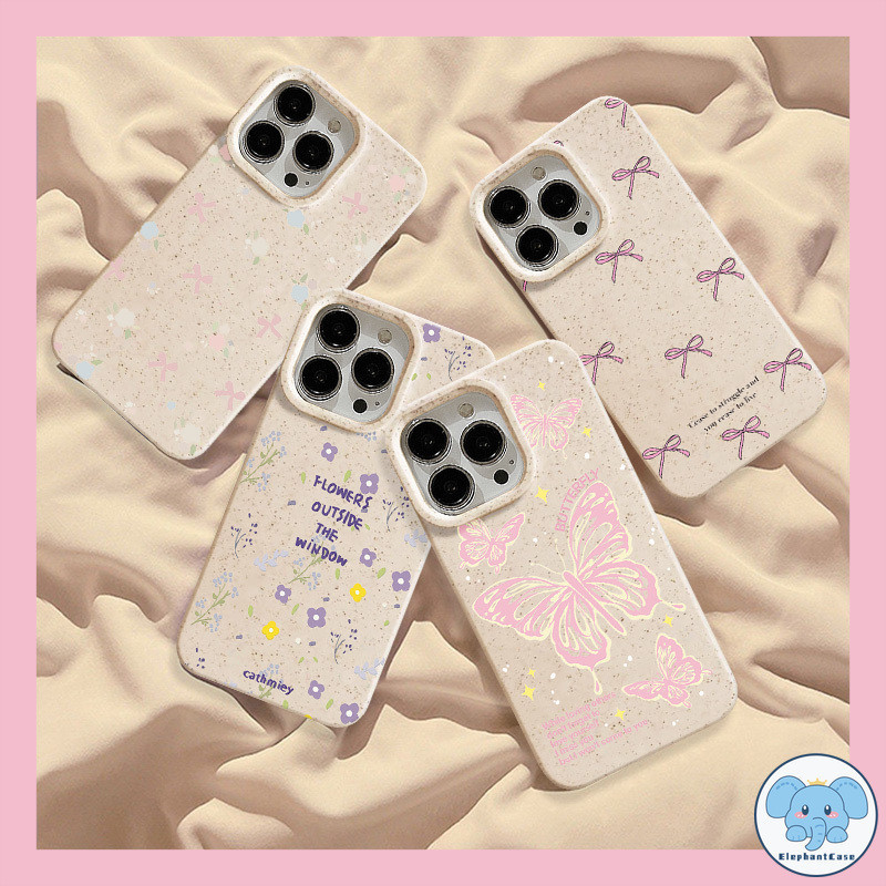 การ์ตูนน่ารักสีม่วงดอกไม้โบว์สีชมพูเคสนุ่ม iPhone 16 11 7Plus 15 14 13 12 16 Pro Max XR X 16 14 15 6s 8 7 6 Plus XS MAX