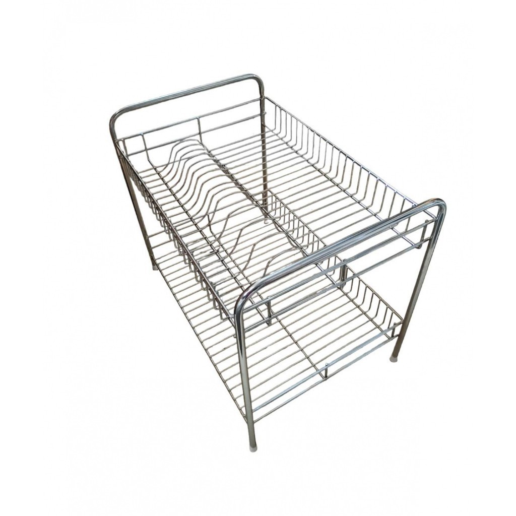 LOCAL789 CLOSE ชั้นตะแกรงเหล็กคว่ำจาน 2 ชั้นแบบตั้งพื้น LT-260 ขนาด 60x40x50 ซม. ร้านอยู่ในไทย