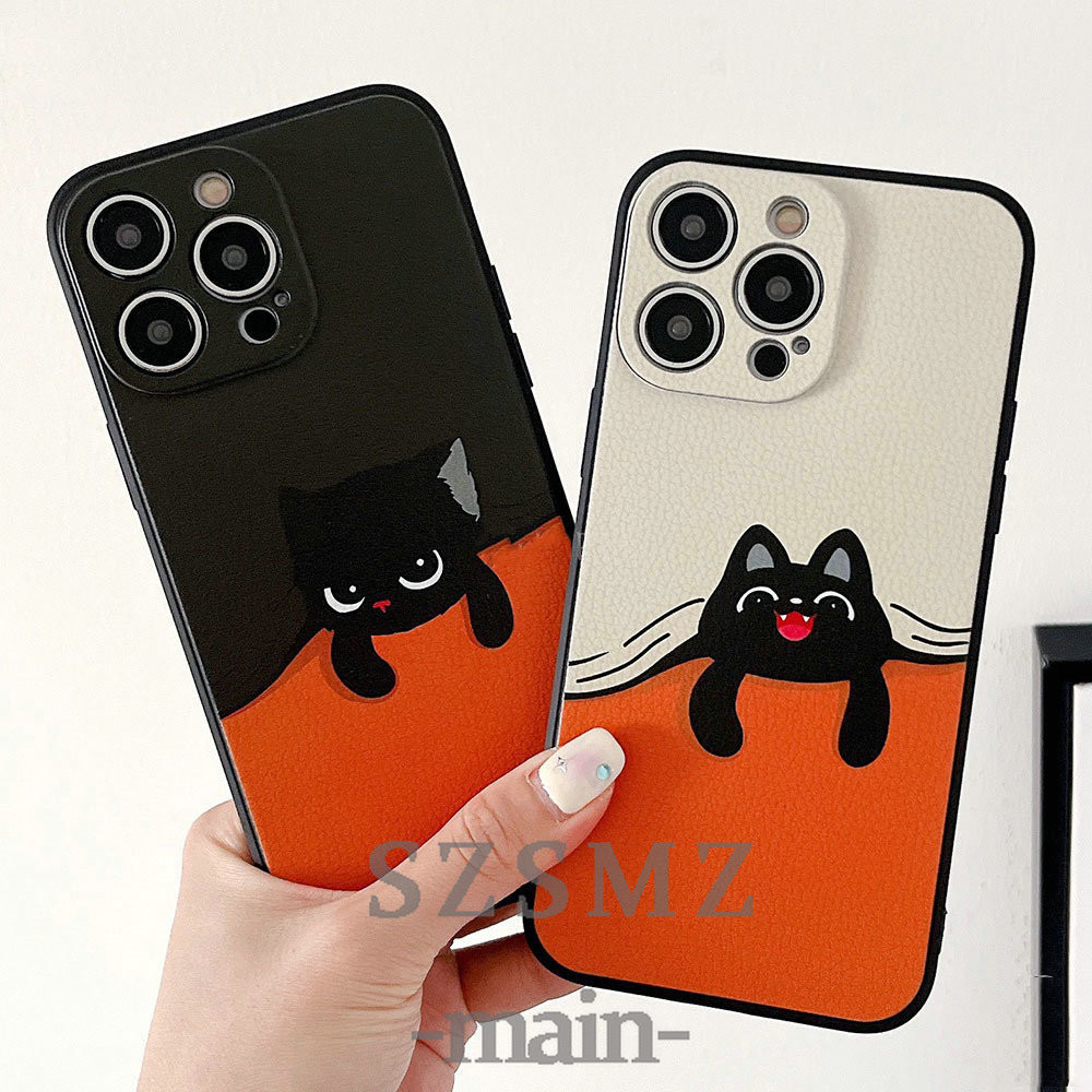SF| เคส สำหรับ Realme Q XT X2 3 5 5i 6 6i 7 7i 8 8i 9 11 12 Pro Plus C1 C2 C3 C11 C12 C15 C17 C20 C21 C21Y C25Y C25 C25S C35 C67 Narzo 20 30A 50i 50A Prime Soft Silicone Couple Angry Happy Black Cat Phone Case Cover