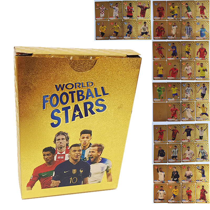 ร้านคนไทย! การ์ดนักฟุตบอลโลก 55ชิ้น สีทอง เวอร์ชั่นภาษาอังกฤษ