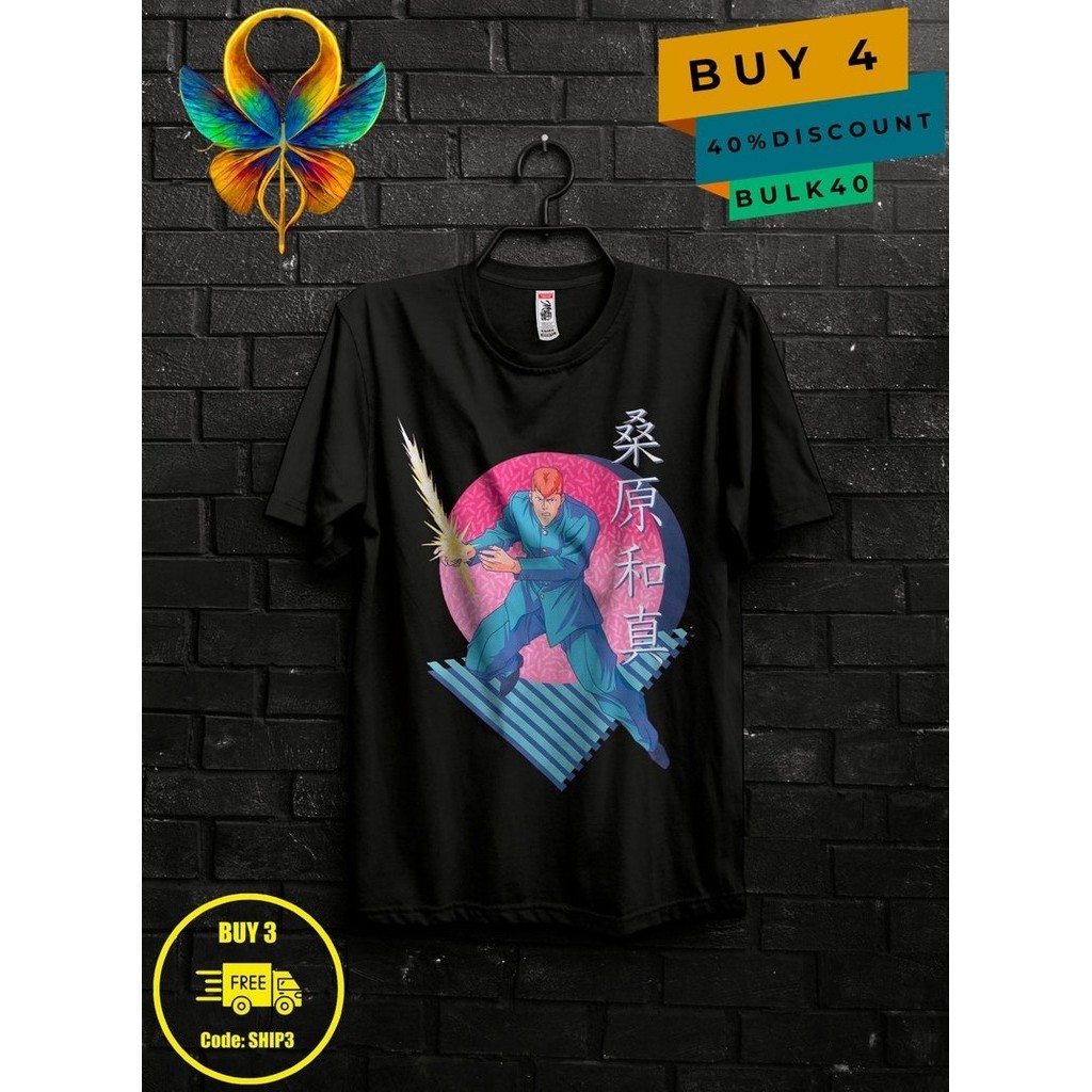 Kazuma Kuwabara Yu Yu Hakusho เสื้อยืดอะนิเมะของขวัญสำหรับเขา Botan Appareal Yusuke TEE สำหรับ Kuram