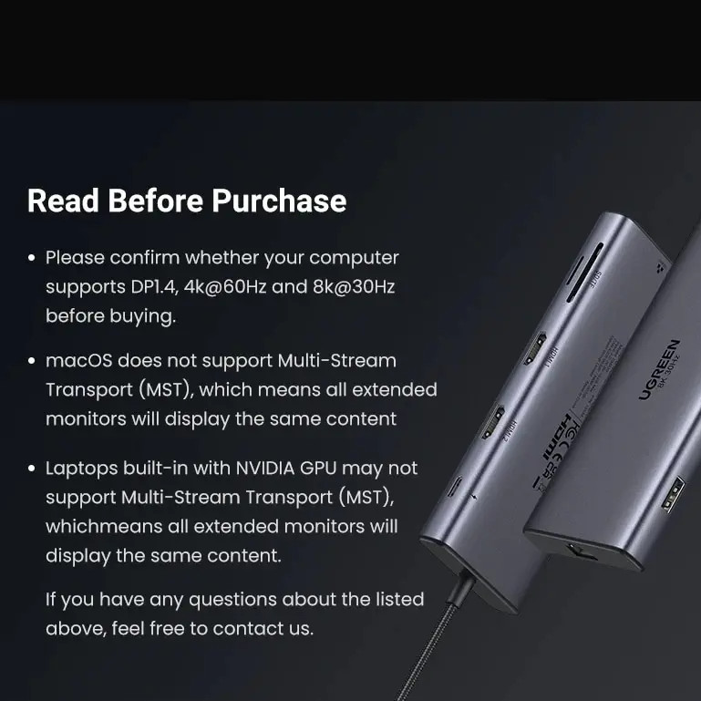 Ugreen Usb HUB 8K อะแดปเตอร์ HDMI 10 in 1 Splitter พร้อม RJ45 Usb3.0 PD 100W HUB Dock สําหรับ MacBook Pro Air M2 M1 Usb C HUB