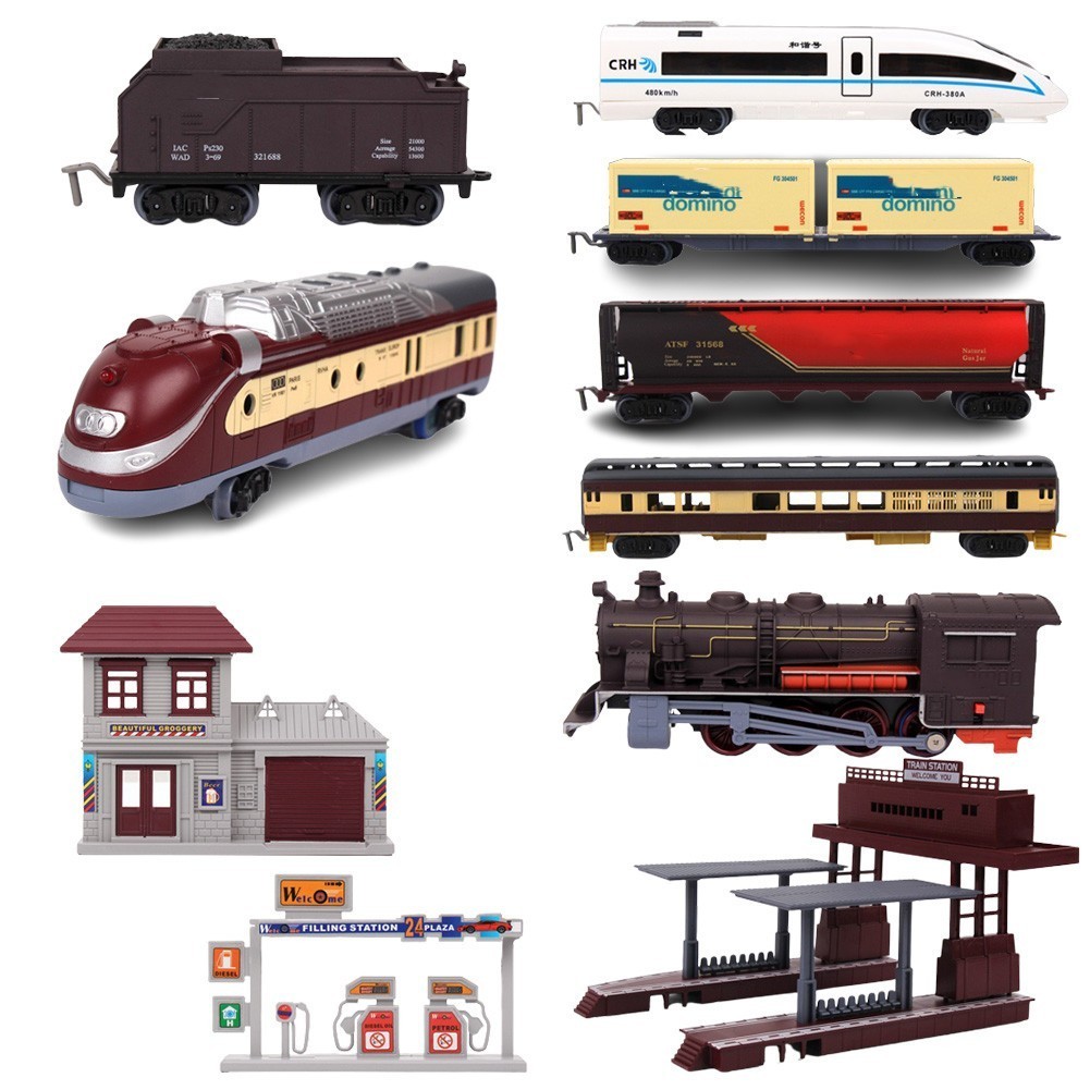 Eaglemodel Railroads Simulation Rail Track Carriages Classic Train Set Vehicle Toy
