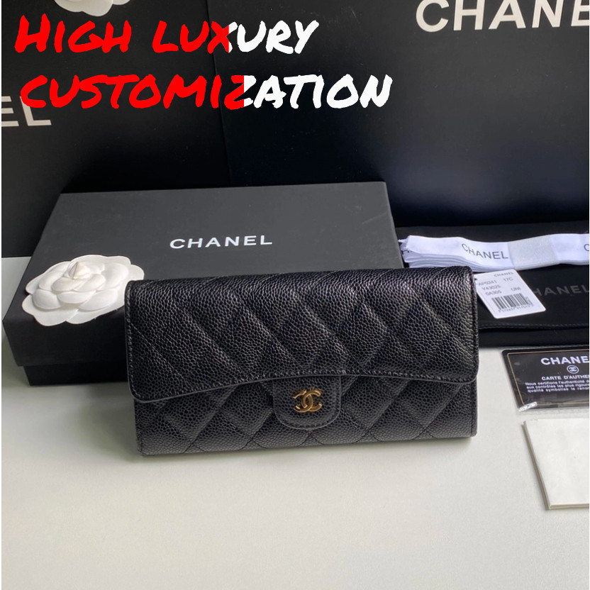 Chanel Classic Double Fold Long Wallet 10.5x19x3cm AMQR