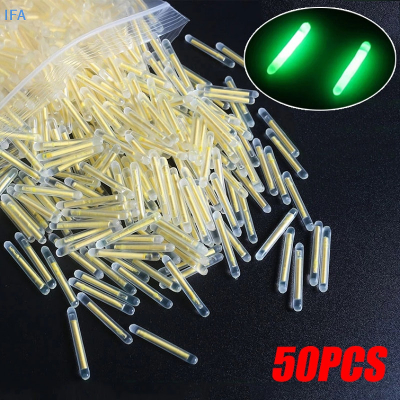 【IFA 】 50pcs/lot 2.2-4.5 มม.ตกปลากลางคืนไฟคันเบ ็ ดเรืองแสงสีเข ้ มแท ่ งตกปลาดี