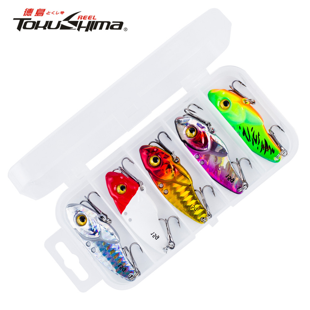 5ชิ ้ น/กล ่ องใบมีดเหยื ่ อ 5g/7g/10g/15g/20g Swimbait 3D Eyes Spinner Balancer โลหะ VIB Sinking Casting Lure Fishing Tackle