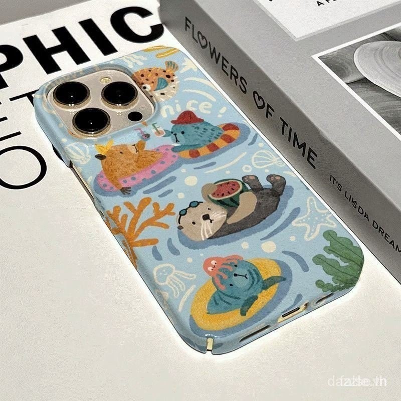 เวอร์ชั่นเกาหลีน่ารักแตงโม Sea Lion เคสโทรศัพท์ iPhone เหมาะสําหรับ iPhone 14 Pro Max กันกระแทก 13 Pro XR 11 Pro ป้องกันฝุ่น 8 7 Plus 15 Pro Max 12 เคสซิลิโคนกันกระแทกขอบกลม CYXF