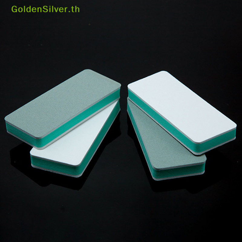 Goldensilver 10pcs 600/3000 Grit เล็บบัฟเฟอร์บล็อกขัด UV Gel เล็บ Polisher Shiner บัฟเฟอร์ไฟล์เล็บ Pedicure เครื่องมือเล็บ Care TH