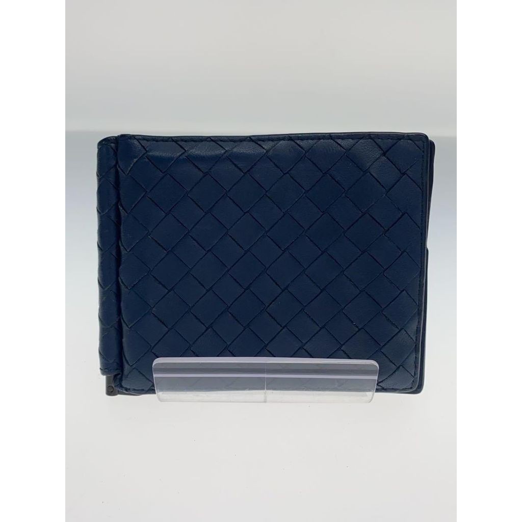 Bottega Veneta(โบเตก้า เวเนต้า) Bi-fold Wallet Leather Mens Navy Direct from Japan Secondhand