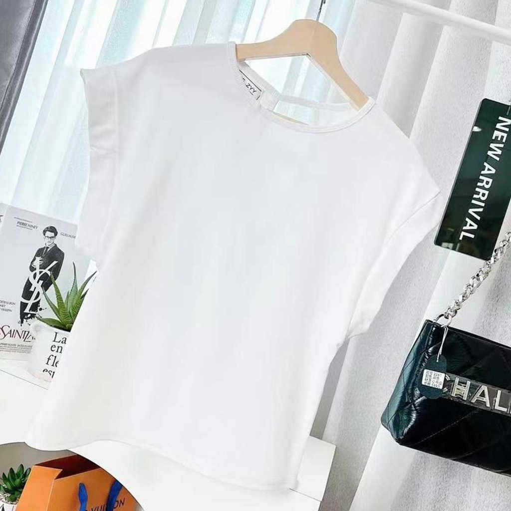 เสื้อยืดแขนล้ำ คอกลม ทรงสวย ผ้านุ่มหนากำลังดี ได้ทั้งลุคสบายๆ - รูปที่ 4