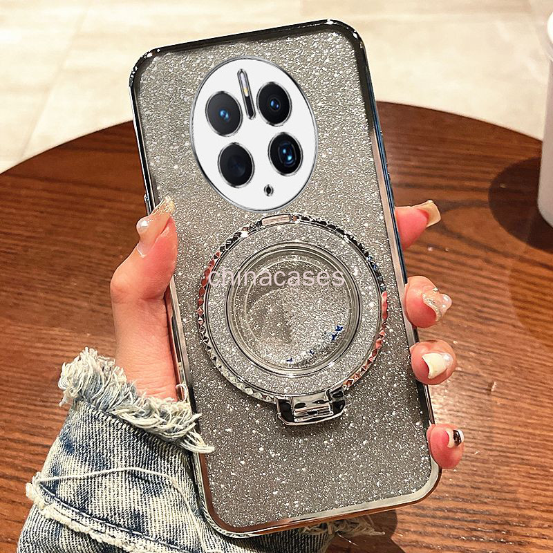 ปลอก Huawei Mate 50PRO Huawei Mate 10 20 30 40 50 60 Pro หรูหราชาร์จแม่เหล็กเคสโทรศัพท์ Electroplated Gradual Glitter ซิลิโคน TPU ฝาครอบ + ขาตั้งแหวน
