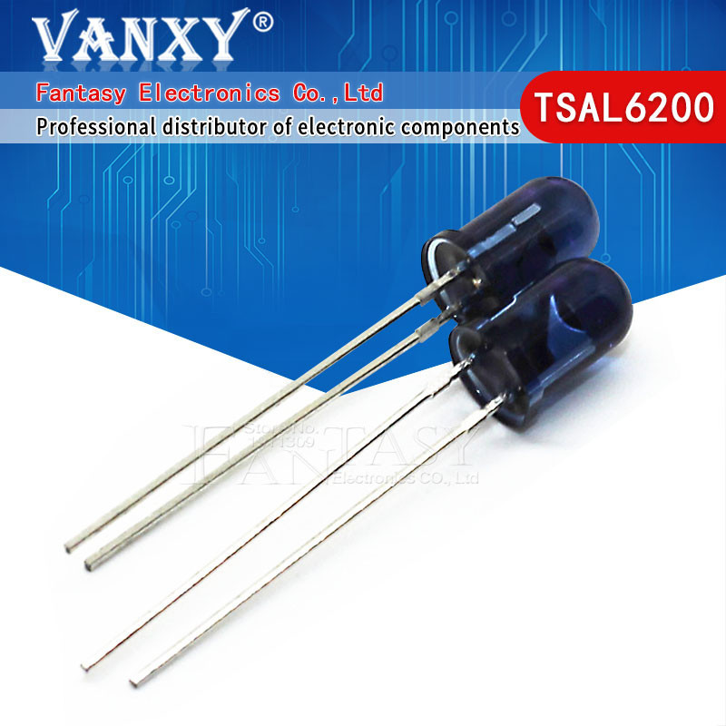 10pcs TSAL4400 TSL6100 TSL6200 TSAL6400 4400 6100 6200 6400 EMITTER IR 3 มม.5 มม.940NM 2pin