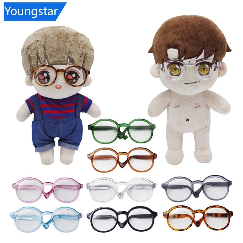[ForeverYoung] Labubu แว่นตา 6.5 ซม.น่ารักแว่นตาพลาสติกสําหรับ 15 ซม.Labubu Macaron และ 60 ซม.ตุ๊กตา BJD และ 1/3 ตุ๊กตาของเล่นแว่นตาอุปกรณ์เสริม P2R1